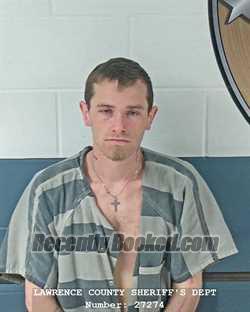 Booking photo from Lawrence County, Indiana