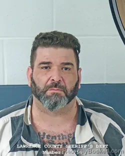 Mugshot of JUSTIN LEE WHITHAM booked in Lawrence County, Indiana on June 22, 2026