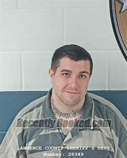 Booking photo from Lawrence County, Indiana