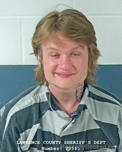 Mugshot of VINCENT MICHAEL EVANS booked in Lawrence County, Indiana on April 21, 2026