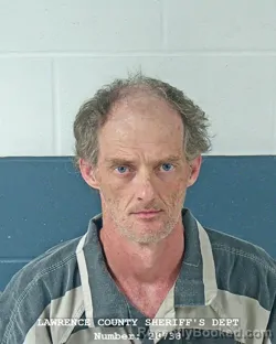 Mugshot of Byron Shane Reed booked in Lawrence County, Indiana on August 24, 2026