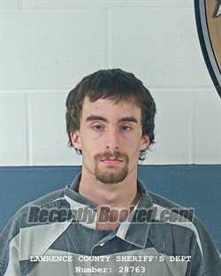 Booking photo from Lawrence County, Indiana