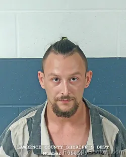 Mugshot of Jeremiah Thomas Goens booked in Lawrence County, Indiana on August 6, 2026