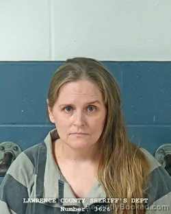 Mugshot of Jessica Dawn Abner booked in Lawrence County, Indiana on September 4, 2026