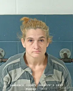 Mugshot of KERRY ANN LEWIS booked in Lawrence County, Indiana on March 27, 2026