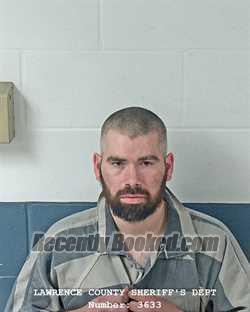 Booking photo from Lawrence County, Indiana