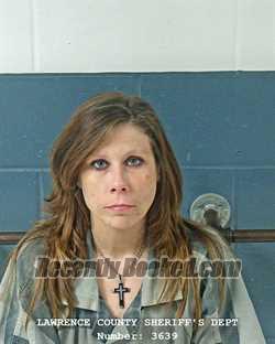 Booking photo from Lawrence County, Indiana