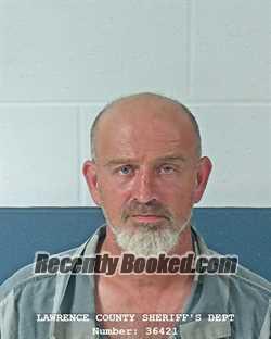 Booking photo from Lawrence County, Indiana