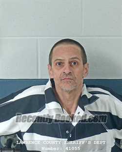 Booking photo from Lawrence County, Indiana