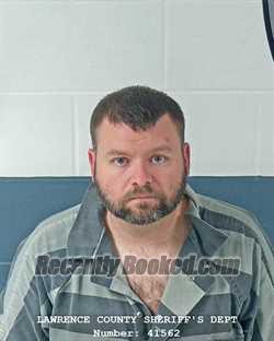 Booking photo from Lawrence County, Indiana