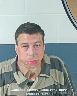 Mugshot of SEAN EUGENE SPENCER booked in Lawrence County, Indiana on June 16, 2026