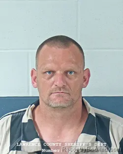 Mugshot of SHAWN A SONDERGARD booked in Lawrence County, Indiana on July 16, 2026