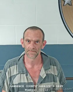 Mugshot of Michael James Scrogham booked in Lawrence County, Indiana on August 6, 2026