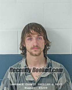 Booking photo from Lawrence County, Indiana