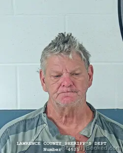 Mugshot of John K Hackler booked in Lawrence County, Indiana on August 6, 2026
