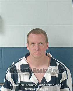 Booking photo from Lawrence County, Indiana