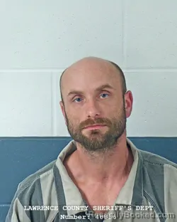Mugshot of Blue John Christianson booked in Lawrence County, Indiana on October 6, 2026