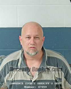 Booking photo from Lawrence County, Indiana