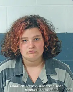 Mugshot of Brooklynn Nichole Leatherman booked in Lawrence County, Indiana on September 11, 2026