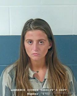 Mugshot of ASHLEY NICOLE BLACKWELL booked in Lawrence County, Indiana on June 11, 2026