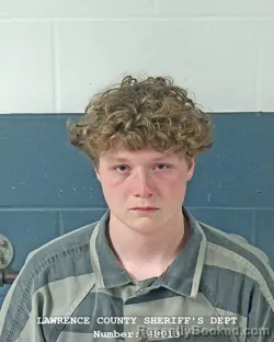 Mugshot of AARON BRETT JONES booked in Lawrence County, Indiana on March 18, 2026