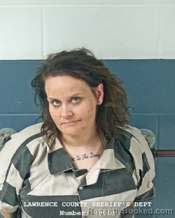 Mugshot of LACY NICHOLE FINCEL booked in Lawrence County, Indiana on May 14, 2026