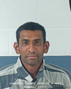 Mugshot of NITHIYANANTHAN GANESAN booked in Lawrence County, Indiana on June 3, 2026