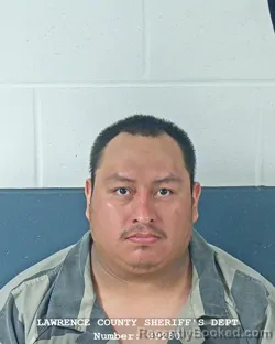 Mugshot of JUAN MORALES HERNANDEZ booked in Lawrence County, Indiana on July 2, 2026