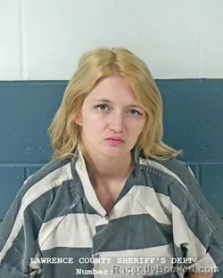Mugshot of Brittany Alisha Hahn booked in Lawrence County, Indiana on August 31, 2026