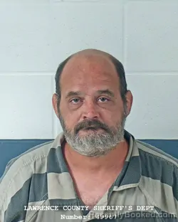 Mugshot of David Andrew Maples booked in Lawrence County, Indiana on August 24, 2026