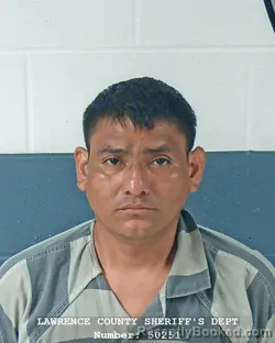 Mugshot of Manolo Guzman Cisneros booked in Lawrence County, Indiana on September 10, 2026