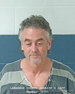 Mugshot of Mark S Lewis booked in Lawrence County, Indiana on August 25, 2026