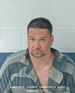 Mugshot of REESE MICHAEL SPAULDING booked in Lawrence County, Indiana on March 24, 2026