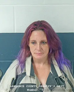Mugshot of Holley Lynn Stevens booked in Lawrence County, Indiana on October 2, 2026