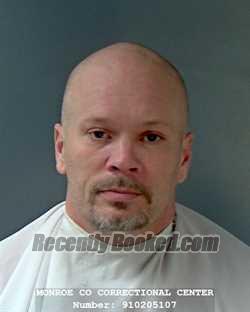 Booking photo from Monroe County, Indiana