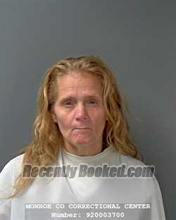 Booking photo from Monroe County, Indiana