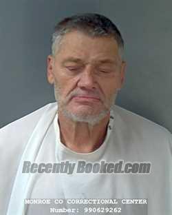 Booking photo from Monroe County, Indiana