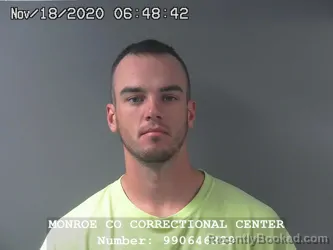 Booking photo from Monroe County, Indiana