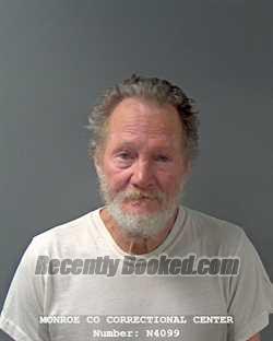 Booking photo from Monroe County, Indiana