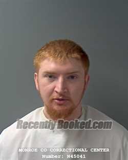 Booking photo from Monroe County, Indiana