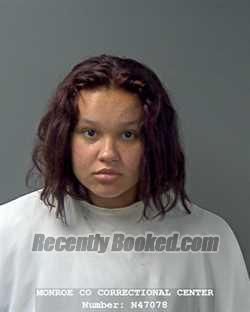 Booking photo from Monroe County, Indiana