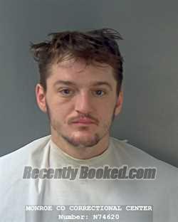 Booking photo from Monroe County, Indiana