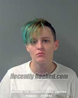 Booking photo from Monroe County, Indiana