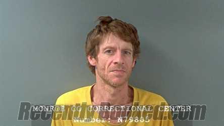Booking photo from Monroe County, Indiana