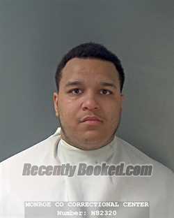 Booking photo from Monroe County, Indiana