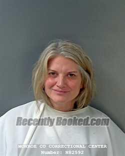 Booking photo from Monroe County, Indiana