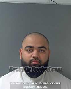 Booking photo from Monroe County, Indiana