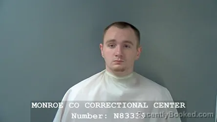 Mugshot of Keegan Wesley Dewey booked in Monroe County, Indiana on September 2, 2026