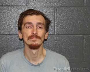 Mugshot of Joshua Evan Warrick booked in Montgomery County, Indiana on August 6, 2026