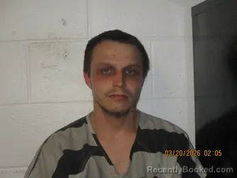 Mugshot of Jareth L Wininger booked in Orange County, Indiana on March 19, 2026